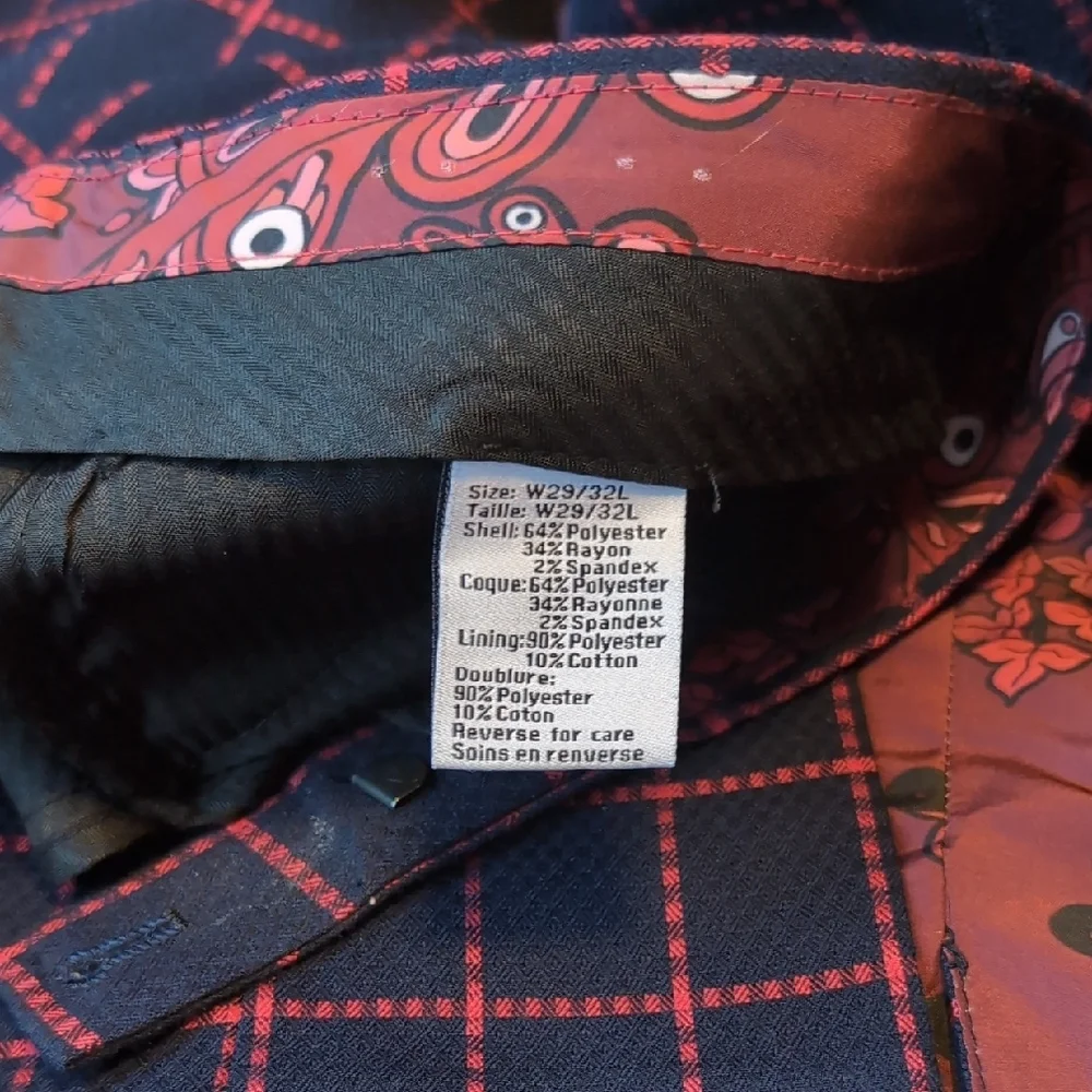 Paisley & Gray Navy Suit with Red Windowpane - Picture 3 of 4